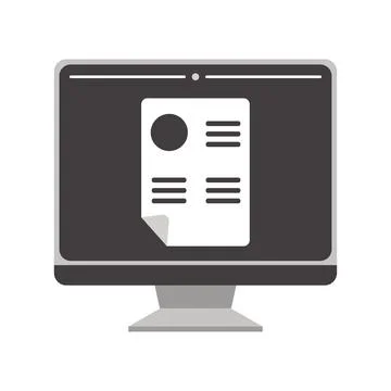 Computer document data Illustrazione stock