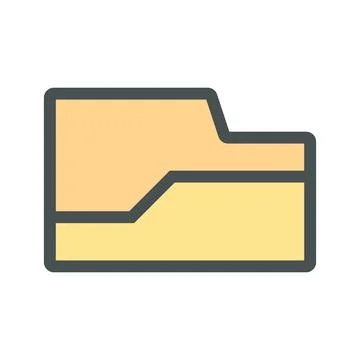 Computer document folder icon. Vector. Stock Illustration