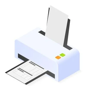 Computer document printer tool Stock Illustration