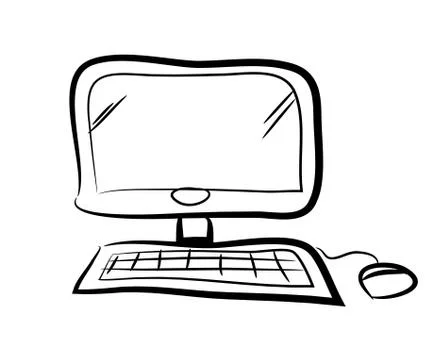 Computer Doodle Stock Illustration
