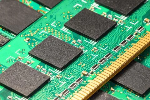 Computer DRAM memory modules Stock Photos