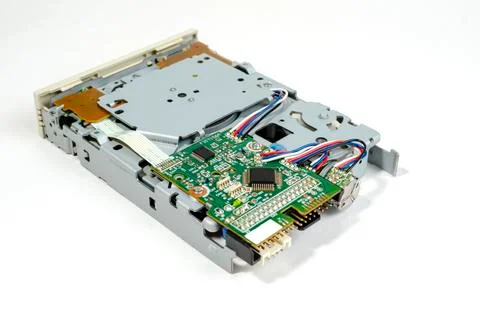 Computer drive for diskette information sources Stock Photos