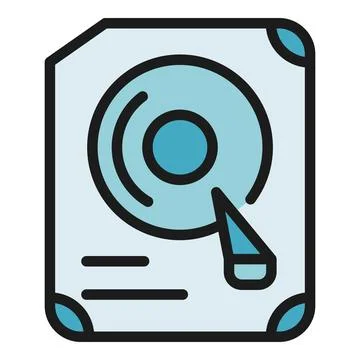 Computer drive icon vector flat イラスト素材