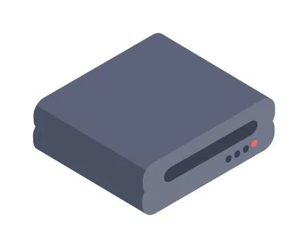 Computer Drive isometric icon vector illustration Stockillustratie