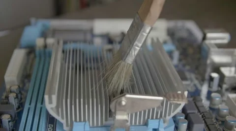 Computer dust cleaner brush Stock Footage 67740003
