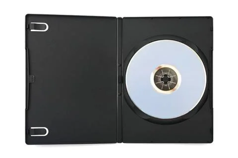 Computer dvd disk in case Computer dvd disk in case, isolated on white bac... Stock Photos
