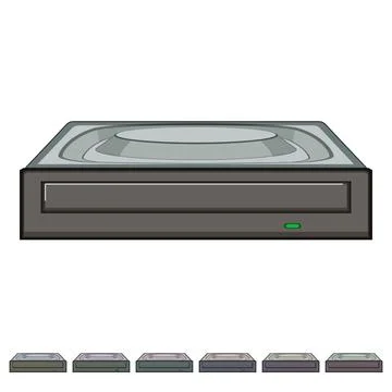 Computer dvd drive cartoon vector graphic Stock-Illustration