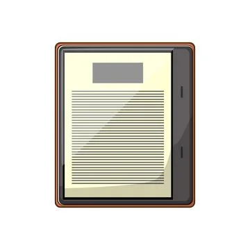 Computer ebook reader cartoon vector illustration Illustrazione stock