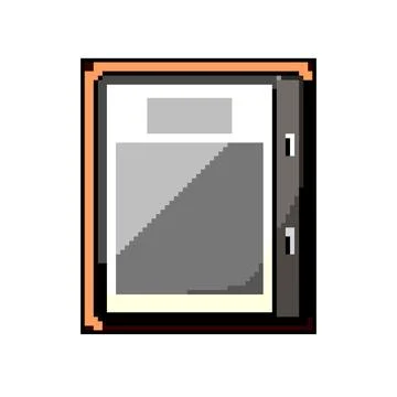 Computer ebook reader game pixel art vector illustration Stock Illustration