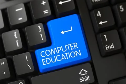 Computer Education CloseUp of Keyboard Stockillustratie