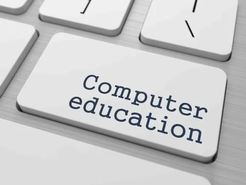 Computer Education Concept. 스톡 일러스트