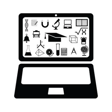 Computer education concept Stock Illustration