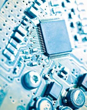 Computer electronic circuit board background Stock Photos