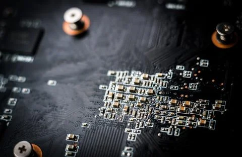 Computer, electronic circuit board background Stock Photos