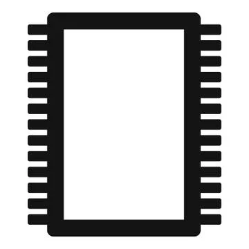 Computer electronic circuit board icon simple イラスト素材