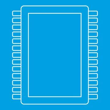 Computer electronic circuit board icon outline 스톡 일러스트