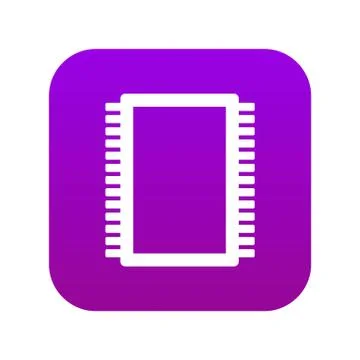 Computer electronic circuit board icon digital purple イラスト素材