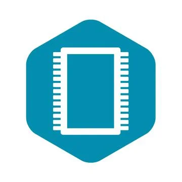 Computer electronic circuit board icon simple Illustrazione stock