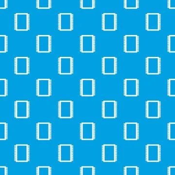 Computer electronic circuit board pattern seamless blue 스톡 일러스트