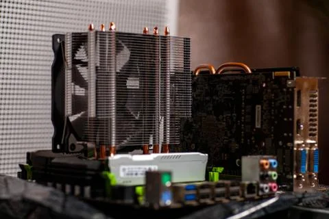 Computer electronic circuit board Stock Photos