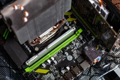 Computer electronic circuit board Stock Photos