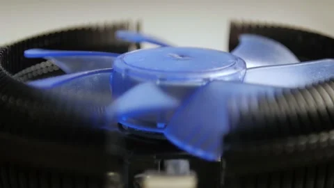 Computer electronic motherboard close-up CPU air cooler. Stockbeeldmateriaal 170692794