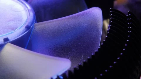 Computer electronic motherboard close-up CPU air cooler. Stock-Footage 170693668