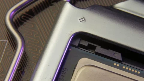 Computer electronic motherboard close-up elements. Macro shot. Stock-Footage 170692915