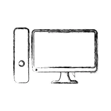 Computer electronic technology Stock Illustration