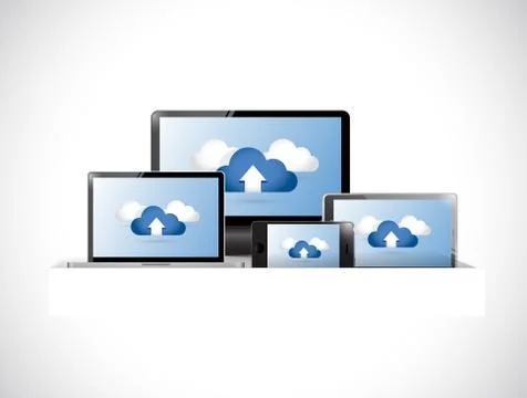 Computer electronics inside a paper pocket. Stock Illustration