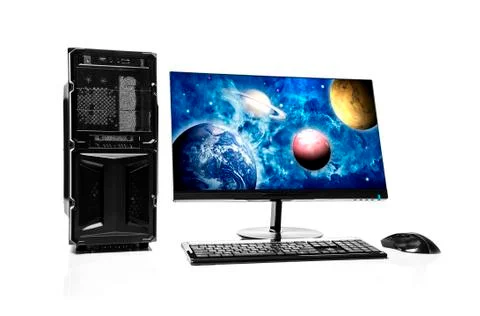 Computer. Elements of this image furnished by NASA. Foto stock