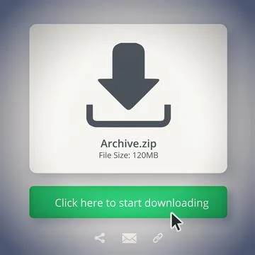 Computer, email and download with progress on screen for attachment, data or Illustrazione stock