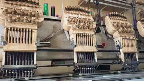 Computer embroidery machine Stock Footage 310184353