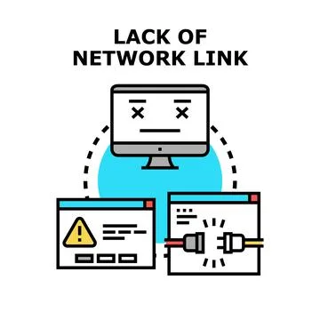 Computer encountering network lack connection problem 库存插图