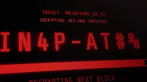 Computer Encryption Virus Stock-Footage 342724001