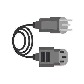 Computer energy cable イラスト素材