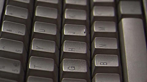 Computer engineer developer is working on old vintage computer 1990s. Antique Stock Footage 249339484