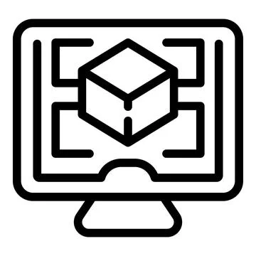 Computer engineer icon outline vector. Industry factory Illustrazione stock