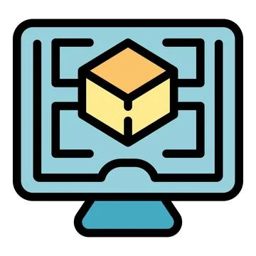 Computer engineer icon vector flat Illustrazione stock