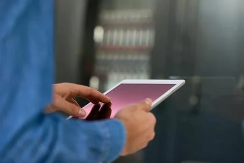 Computer Engineer Using Tablet Stock Photos