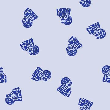 Computer engineer worker glyph seamless pattern Illustrazione stock