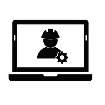 Computer engineering.  Computer repairing,  fix computer, internet icon. Stock Illustration