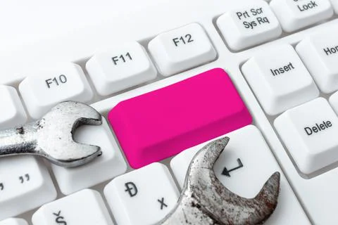 Computer Engineering Concept, Abstract Repairing Broken Keyboard, Safe Website Stock Photos