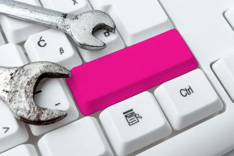 Computer Engineering Concept, Abstract Repairing Broken Keyboard, Safe Website Stock Photos