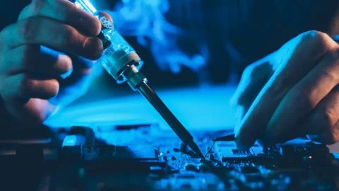 Computer engineering hardware maintenance service Foto stock