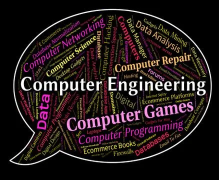 Computer Engineering Indicates Connection Computers And Internet Stock Illustration