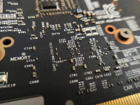 Computer engineering microchip background. Microelectronic high tech wallpape Stock Photos