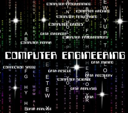 Computer Engineering Represents Mechanics Engineers And Web Illustrazione stock