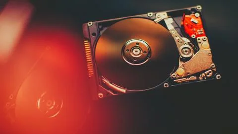 Computer engineering technology hdd lens flare Stock Photos
