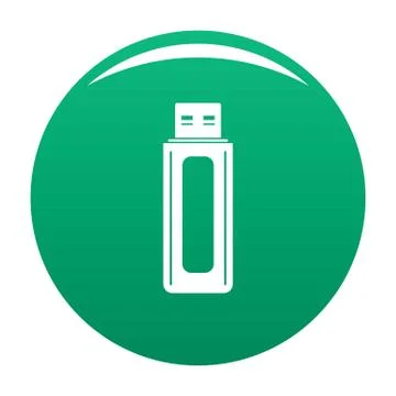 Computer equipment icon green イラスト素材